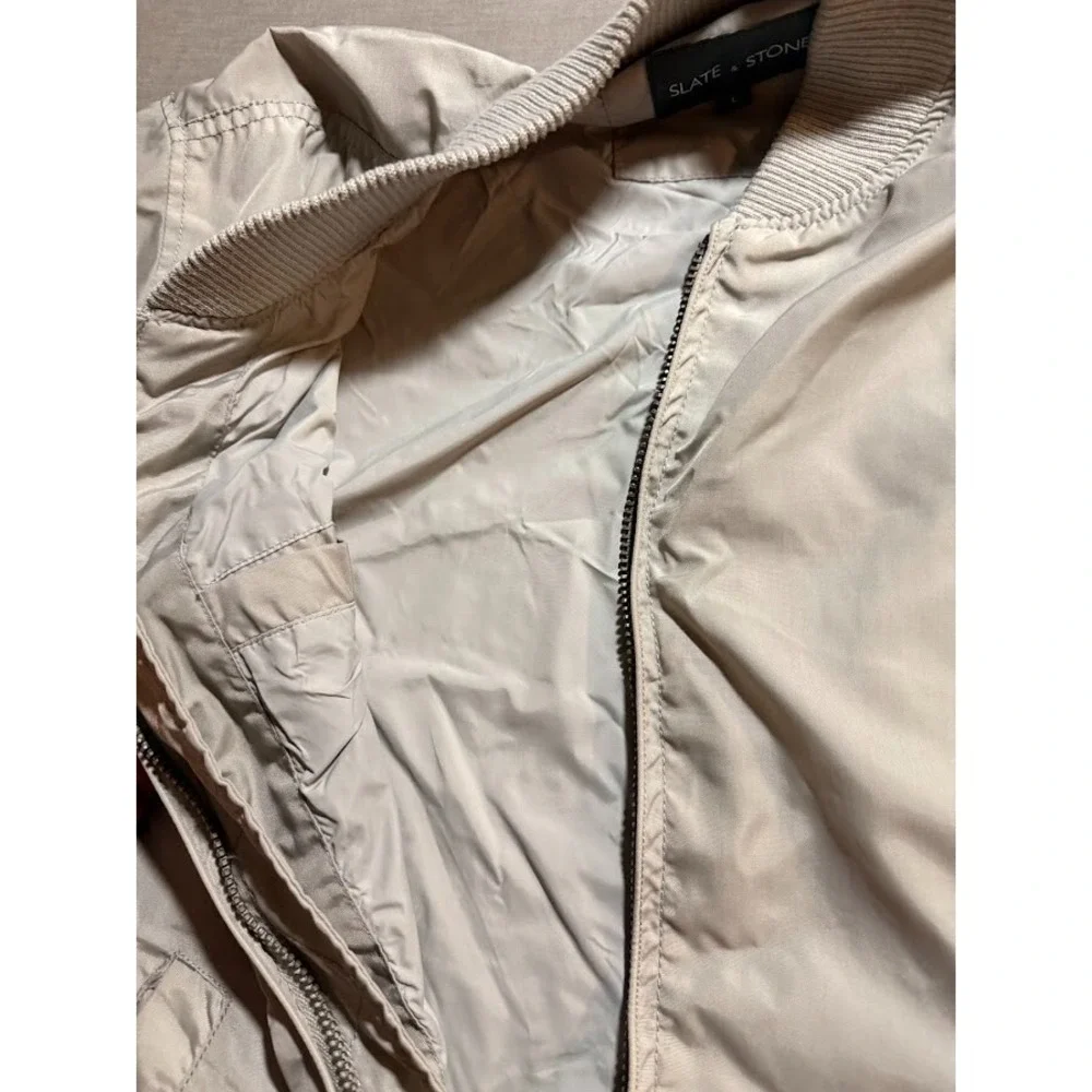 Slate‎ & Stone Jacket Adult Large Full Zip Gray Pocketed Windbreaker Coat Mens.